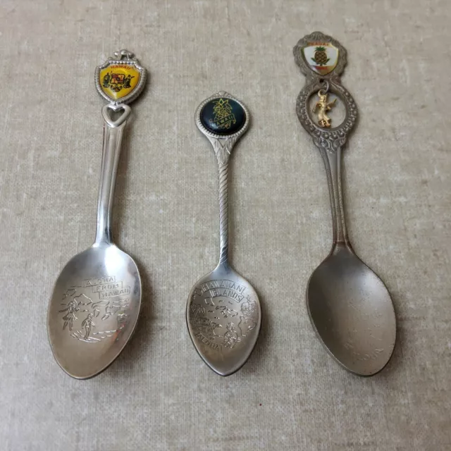 Vintage Hawaii Kauai Souvenir Spoon Lot