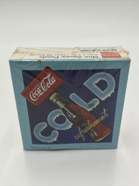 Hallmark, Coca-Cola Mini Jigsaw Puzzle 7"X7" 1983 SEALED