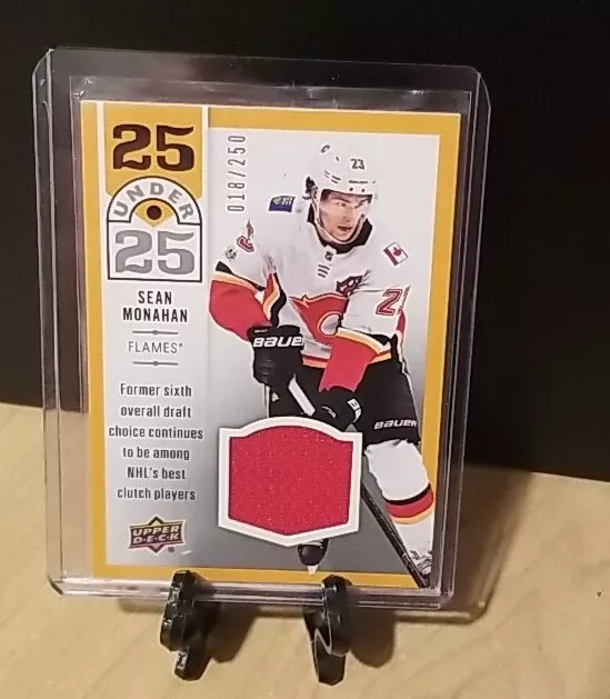 2018-19 Upper Deck Series 1 Sean Monahan 25 Under 25 Jersey U25-4 018/250 FLAMES