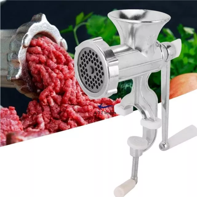 Heavy Duty Meat Mincer Grinder Manual Hand Operated Kitchen Beef Sausage Maker