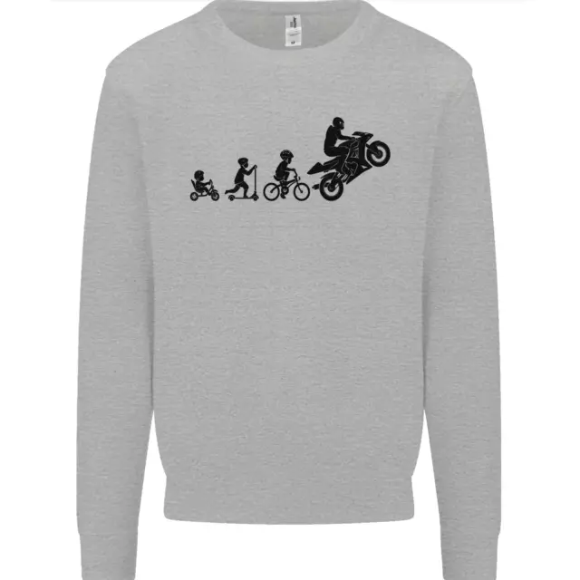 Felpa Maglione Moto Evolution Funny Biker Motociclo Uomo