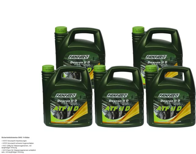 5x 4 litri olio cambio automatico originale FANFARO ATF IID olio gear oil