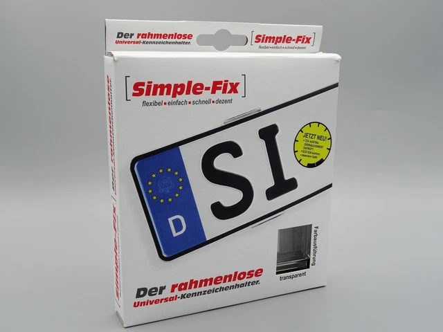 4 Stück Rahmenlose Kennzeichenhalter - Unsichtbare Clips 12x2cm Für Auto Nummernschilder