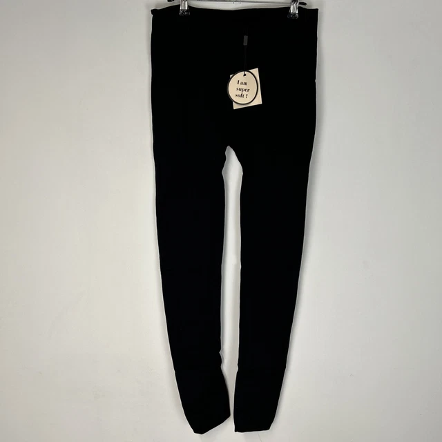 QED LONDON HIGH Waisted Fleece Lined Leggings Black LARGE W28 40 L32 7.75 PicClick UK