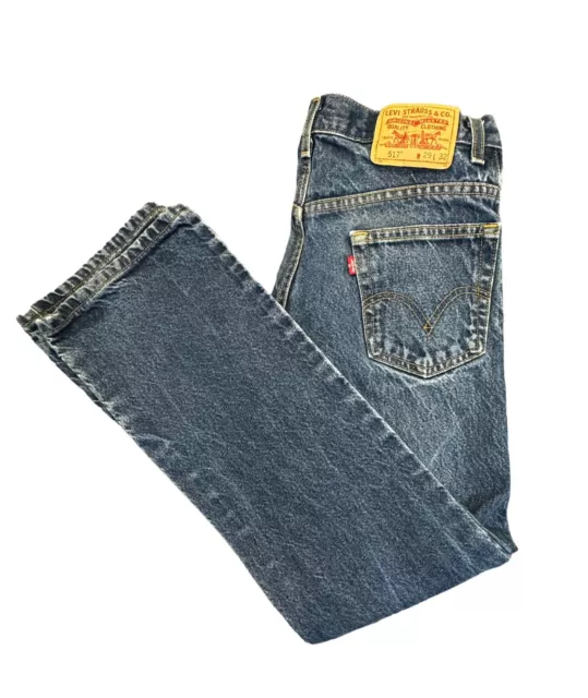 Levis 517 Mens 29X32 Jeans Blue Denim Pants Boot Cut Red Tab 100% Cotton Cowboy