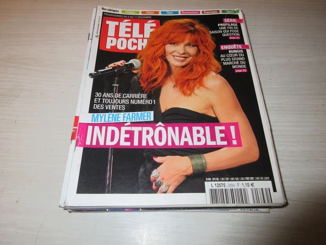 Jennifer Tele TELE POCHE 2599 30.11.2015 Mylène FARMER Jennifer LAURET Laurent OURNAC ...
