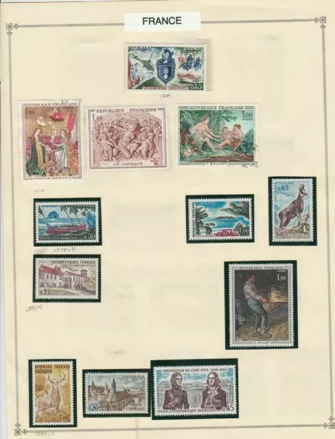 france stamps page mounted mint & used ref 17487