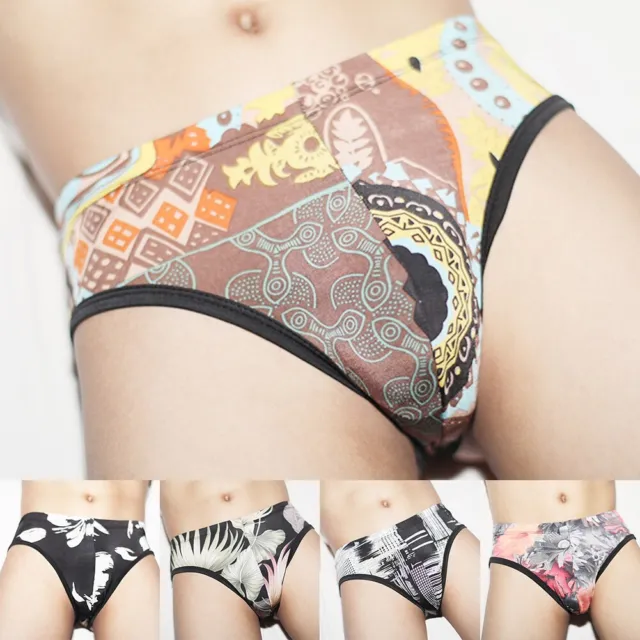 Men's Gay Ultra-Thin Ice Silk Briefs Underwear Breathable Seamless  Underpants !