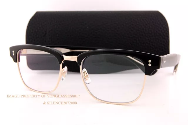 Brand New Garrett Leight Eyeglass Frames Gibson 3059-51-BK-G Black/Gold For Men