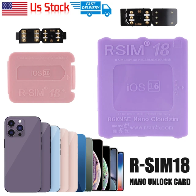R-SIM18+ RSIM 18 Nano Unlock Card For iPhone 14 Plus 13 12 11 Pro Max XR iOS16