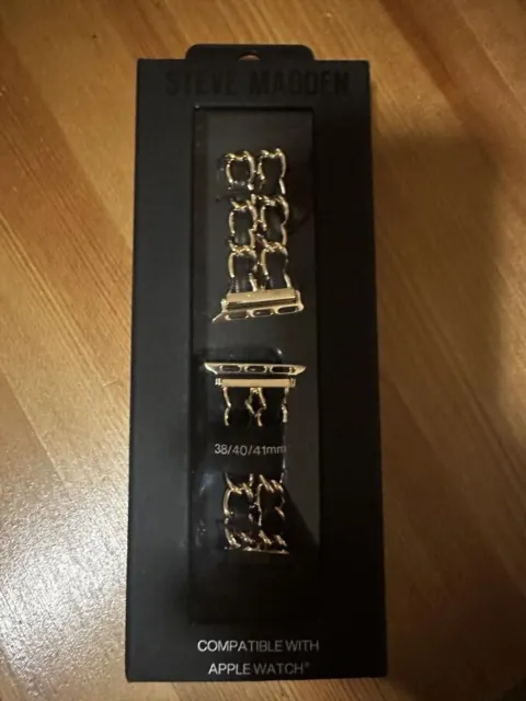 BRAND NEW Steve Madden Apple Watch® LINKED WATCH BAND GOLD 38-40MM