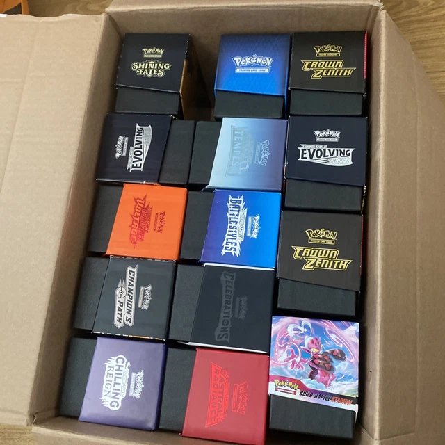 14 X EMPTY Pokemon TCG Elite Trainer Boxes Celebrations Evolving
