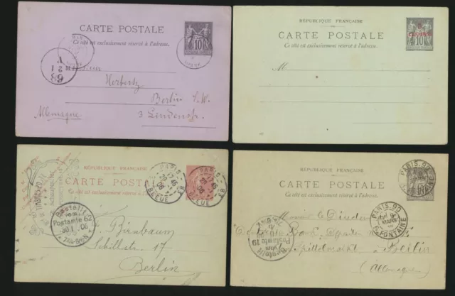 Frankreich Lot 10 Ganzsachen 1x mit Aufdruck France Lot of 10 postal stationery