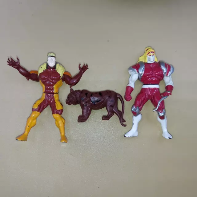 X-MEN Steel Mutants Die Cast Spy Sabertooth  Omega Red 1994 Marvel Toy Biz