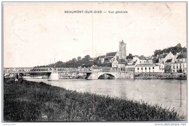 95 BEAUMONT SUR OISE - vue generale et pont