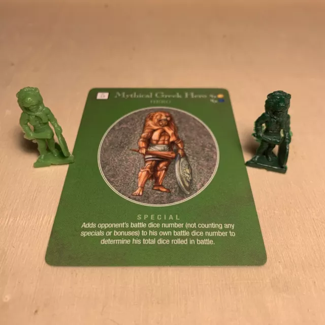 Mythical HERO 2 Tokens and Battle Card for AGE OF MYTHOLOGY Game Greek Parts