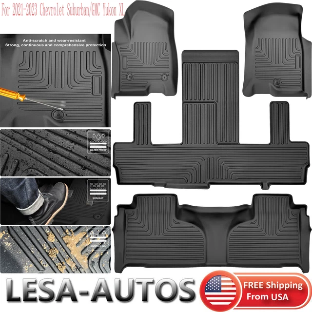 4X ALL WEATHER Rubber Car Floor Mats for Chevrolet Suburban/GMC Yukon