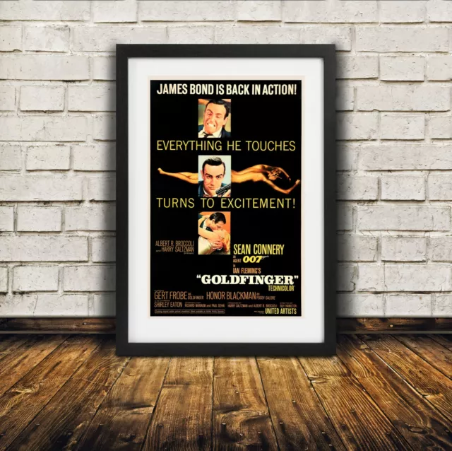 James Bond Goldfinger Movie - High Quality Premium Poster Print