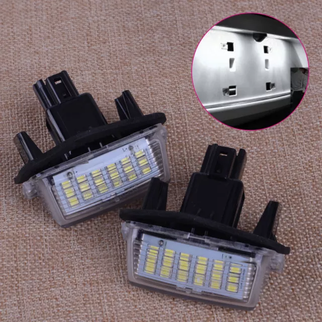 2x LED License Number Plate Light Lamp fit for Toyota Camry Prius Yaris Vitz hf