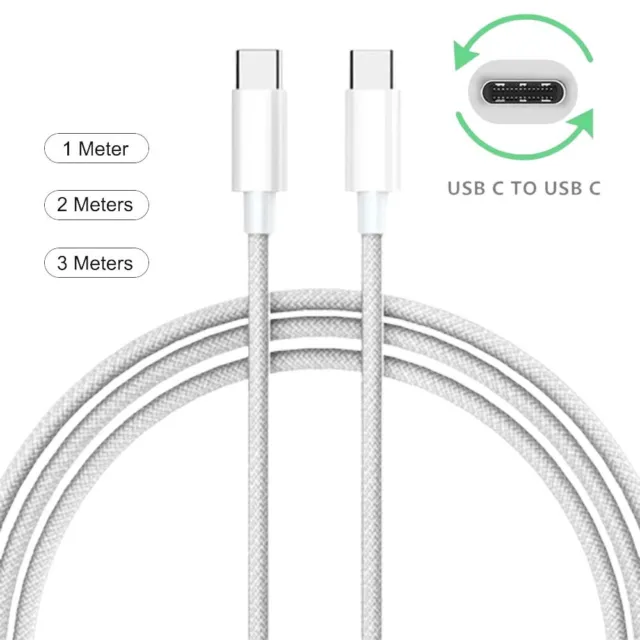 USB C auf USBC Ladekabel 1, 2, 3m Kabel 60W Schnellladekabel für Samsung Xiaomi