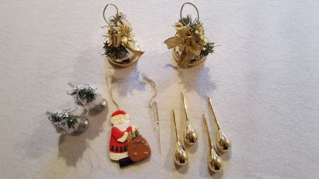 Weihnachtsschmuck, alter Christbaumschmuck, verschiedene Teile