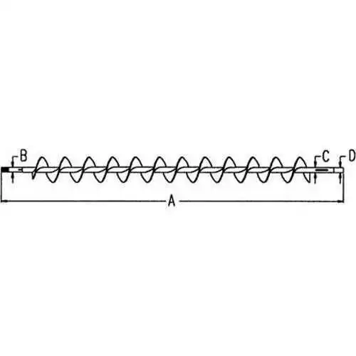 Lower Tailings Return Auger fits John Deere 6620 6622 LAJR6620