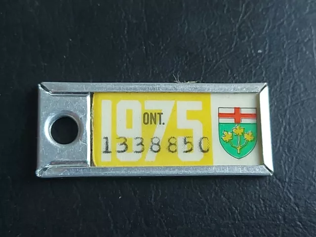 Ontario Canada 1975 War Amps License Plate Keytag Canada Key Tag