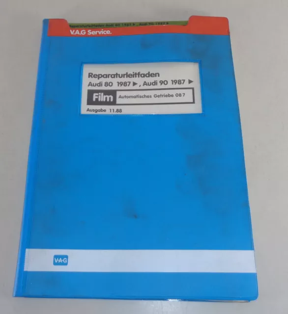 Workshop Manual Microfiche Audi 80 90 B3 Type 89 Automatic Gearbox 087 11/1988