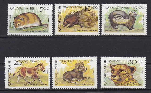 Kasachstan 1993, Einheimische Tiere, Mi.Nr.31-36, postfrisch,   MNH