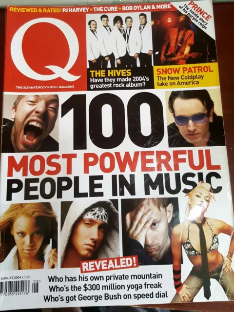 Q MAGAZINE AUGUST 2004 - 100 powerful people in music - THE HIVES- SNOW PATROL