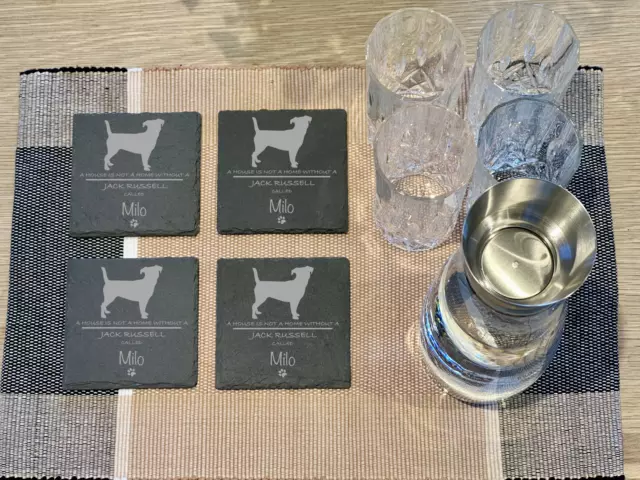 Personalised Slate Coasters - Gift for Dog Lovers, Christmas, Gift, Engraved 3