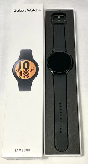 Samsung Galaxy Watch4 44MM Black Aluminum Smartwatch LTE GPS WiFi BT Very Good