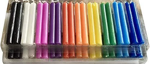 40 Assorted Colors Spell and Chime Candles for Rituals Birthdays Altar