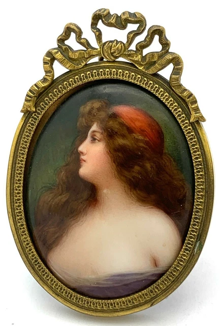 Wagner Portrait Rachel 19th Century Porcelain Miniature