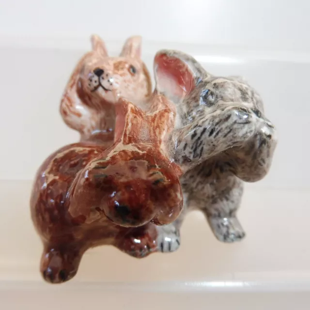 KLIMA Miniature statuette en porcelaine -  LES LAPINS DE LA SAGESSE RABBIT