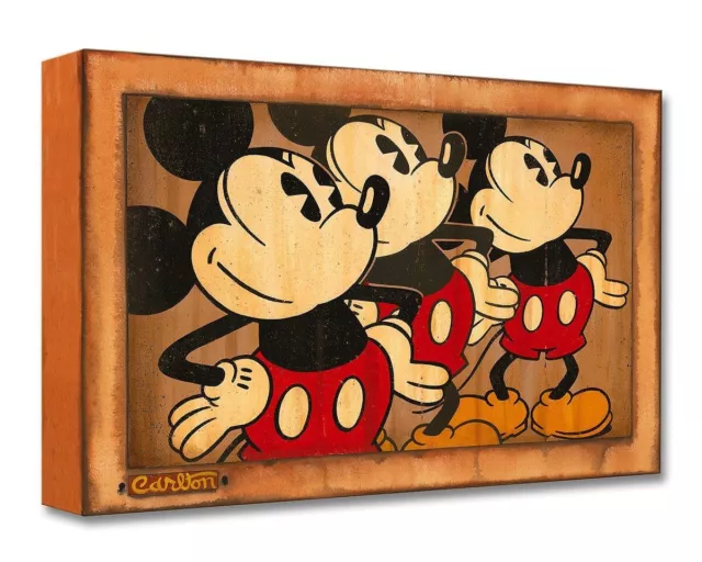 Mickey Mouse Disney Fine Art Trevor Carlton Ltd Ed TOC Three Vintage Mickeys