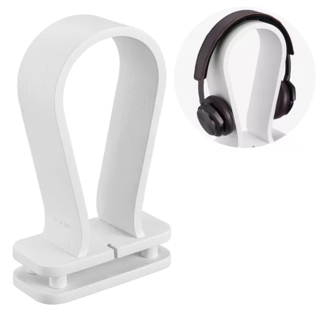 Support pour Casque Audio Unviversel en Bois avec Support pour Câble