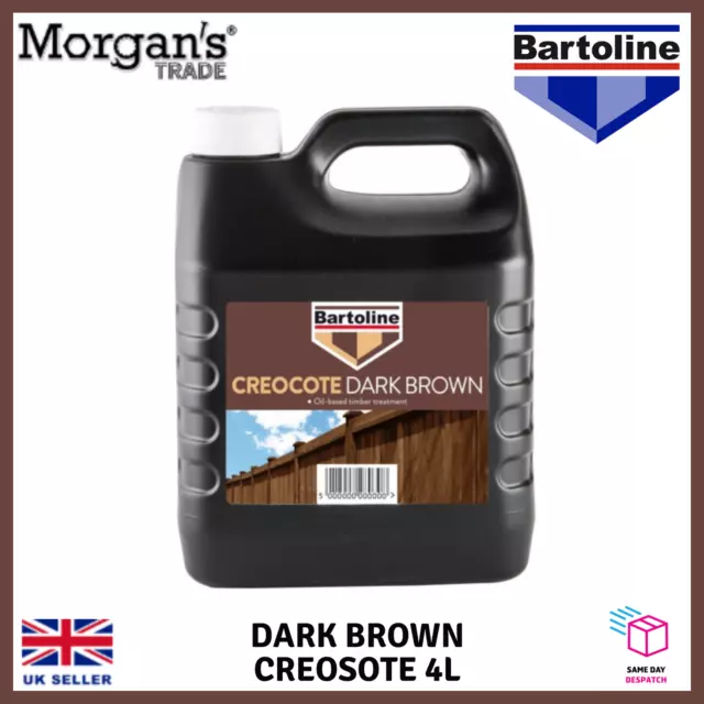 Bartoline Creocote Oil Based Timber Treatment Dark Brown Creosote 4 Litre