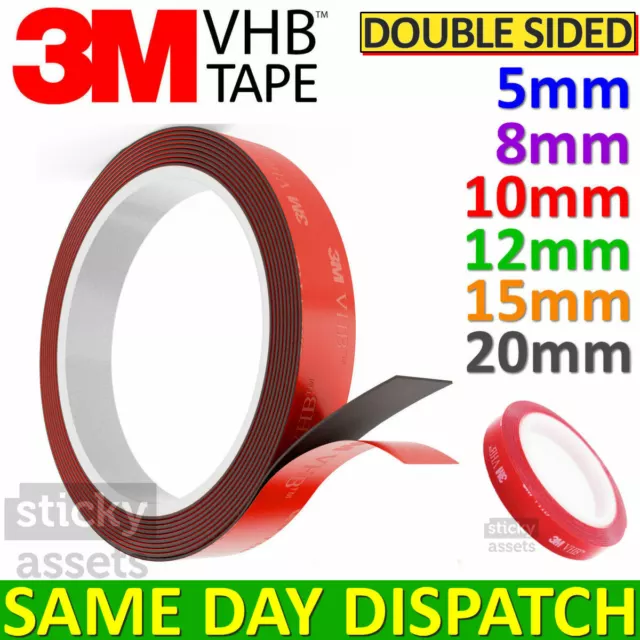 Double Sided Tape - Strong 3M Sticky Tape Heavy Duty Acrylic Adhesive