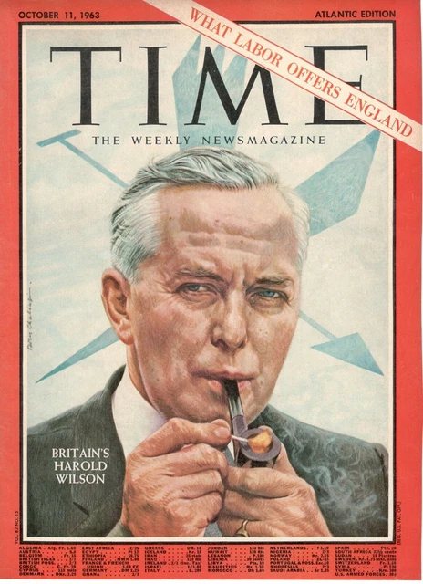 1963 Time Britain Harold Wilson Only Cover Original Print Ready to Frame