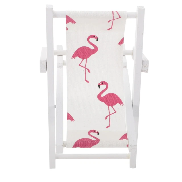 Mini Beach Chair Model Miniature Mobile Phone Holder Adorable Accessories