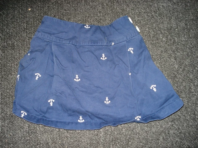 (165) Gonna blu scuro per ragazze con pantaloncini attaccati (scorciatoia) età 4 anni