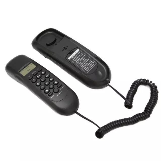 Corded Phone LCD Display Calling Queryable Black Telephone Business For Office