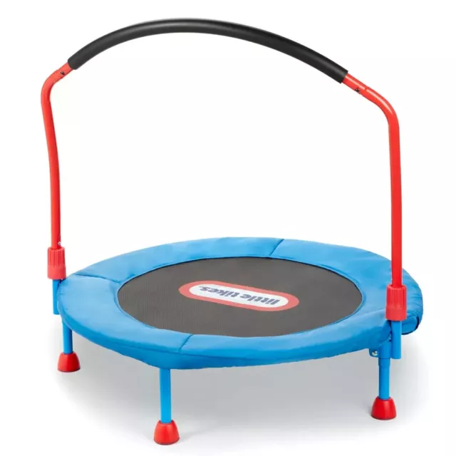 Little Tikes Easy Store 3ft Kids Trampoline - Red/Blue (642265CW)