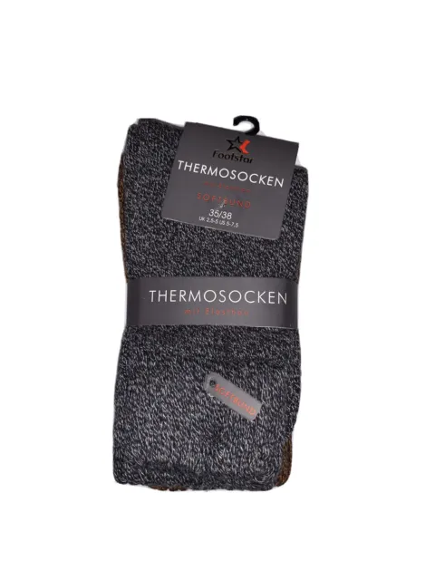 Footstar Thermosocken Socks US Size 5-7.5 Cotton Socks Multicolor 3 Pairs