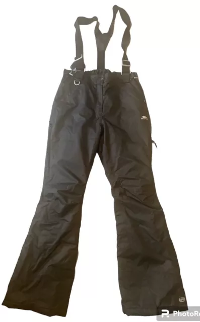 Trespass TP50 Black Ski Pants Salopettes Trousers 5000mm Size Small