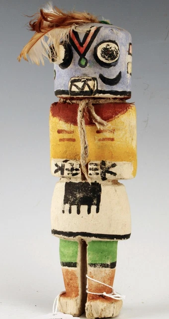 Antique Hopi Kachina Belly Warmer Native American Carved Cottonwood 8.5”H
