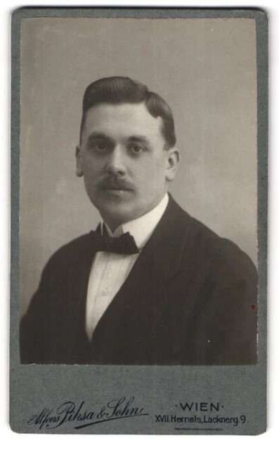 Fotografie Alfons Piksa & Sohn, Wien XVII., Lacknergasse 9, Junger Mann mit Sch