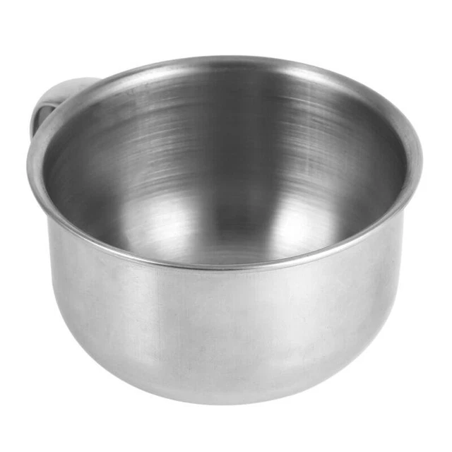 Herren-Rasierschale, Seifenschale, Becher aus Edelstahl