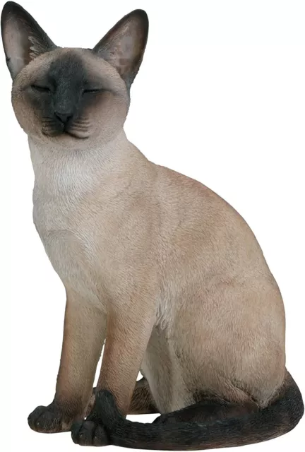 Vivid Arts XRL-SIAM-B Sitting Siamese Cat Resin Ornament
